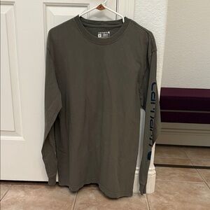 Carhartt Men's Long Sleeve Shirt in Olive Green